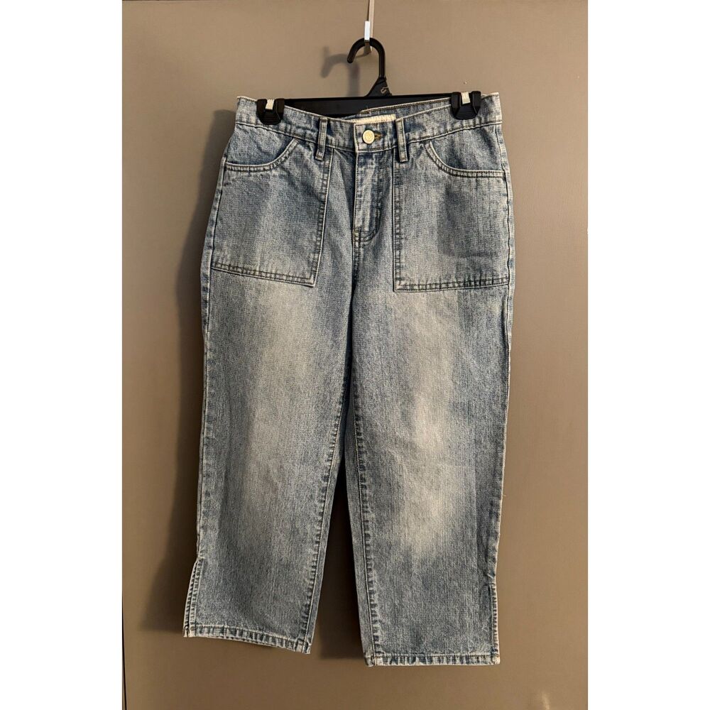 Faded Glory Cropped Denim Jeans Size 4 Missy